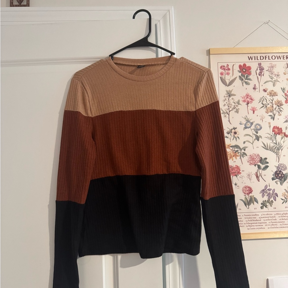SHEIN Multitone Long Sleeve Top